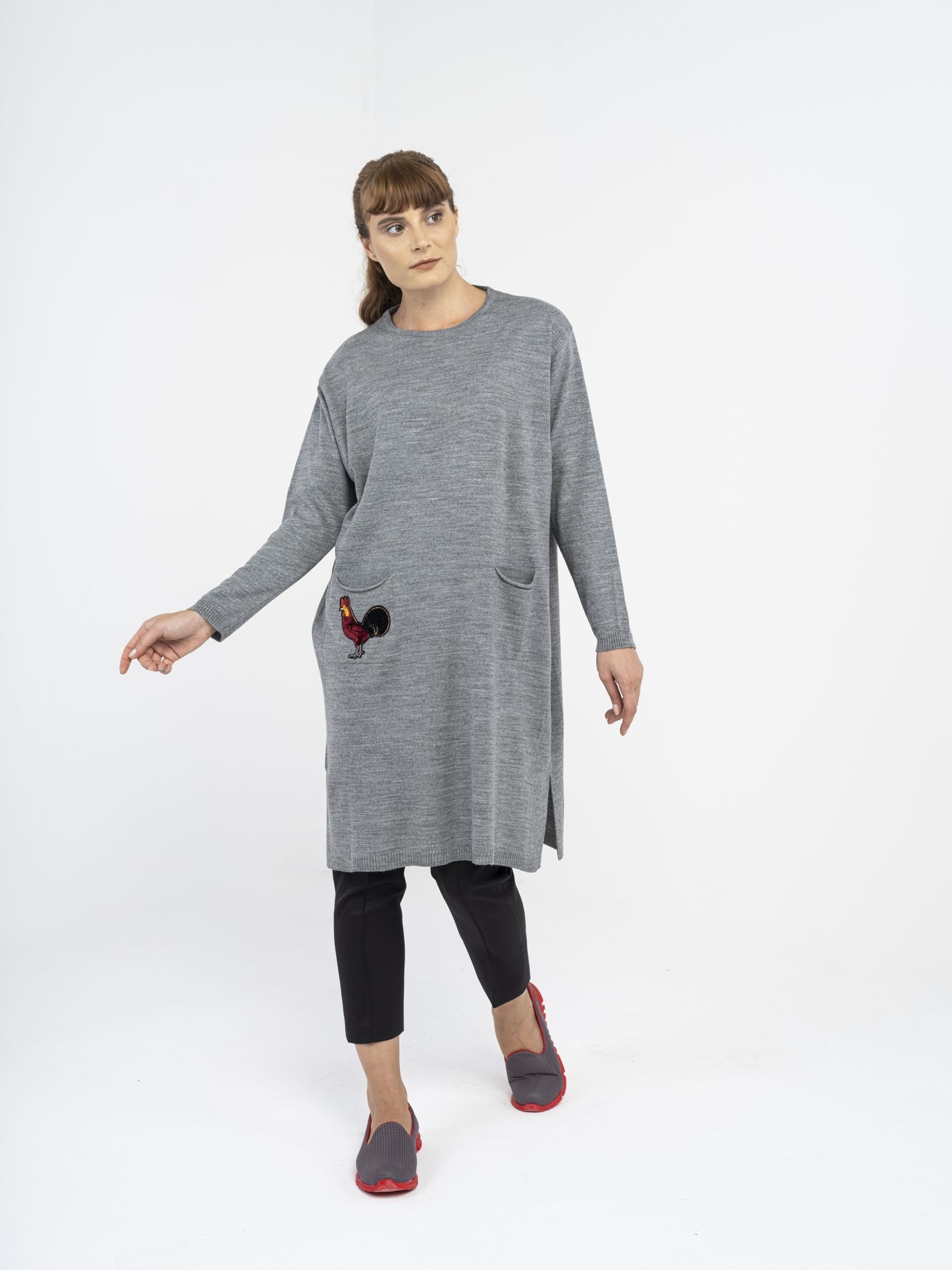 Rooster Tunic Grey
